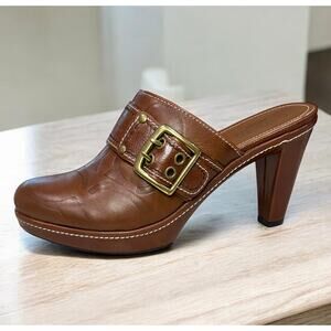 Y2K Coach A0347 Candace C Logo Leather Clog Size 10M